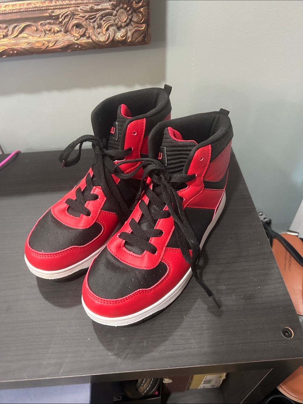 FUBU Kids High-Top Sneakers in Red and Black